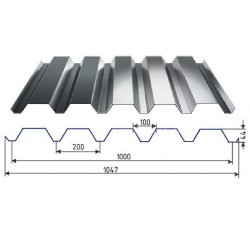 Профнастил Оцинкованный С44 (Гофра 44)